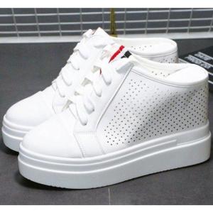 夏 メッシュスニーカー インヒール 10cm ...の詳細画像4