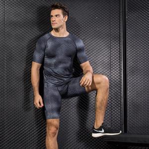 メンズ コンプレッションウェア 半袖 丸首 カ...の詳細画像5