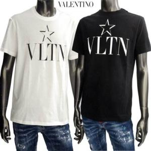 ヴァレンティノ VALENTINO メンズ トップス Tシャツ 半袖 ロゴ 2color unisex可 スターロゴ・VLTNロゴTシャツ  バレンティノ ヴァレンチノ 白/黒 (R53900) 02S