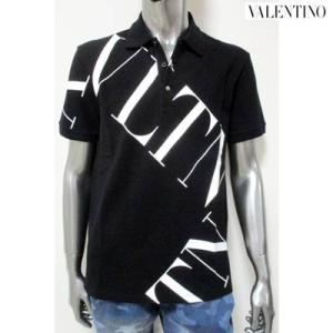 ヴァレンティノ Valentino メンズ トップス シャツ ポロシャツ シャツ 半袖 ロゴ 半袖 トップス Vltn斜線ロゴ Vltnマクログリッドポロシャツ 黒 R71500 Gb02s 200527 003 ガッツブランドショップ