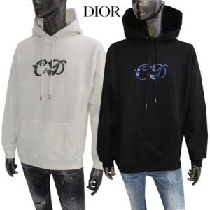 ディオールオム DIOR HOMME メンズ パーカー フーディー 2color DIOR×ケニー・シャーフコラボアイテム  CDポップアートロゴワッペン付プルオーバーパーカー