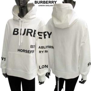 バーバリー BURBERRY レディース トップス パーカー フーディ ロゴ ユニセックス可 BURBERRYランダムロゴ付パーカー ホワイト  8048749 113837 A1464