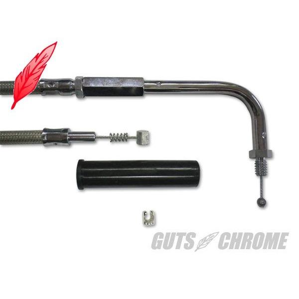 「プレミアムケーブル」90-95年FXDソフテイル 10インチ+ステンアイドルケーブル