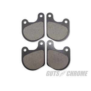 ハーレー FX / ダブルキャリパー用ブレーキティとブレーキライン3本セット GUTS CHROME（ガッツ クローム） ハーレー ショベル ブレーキパッド 77