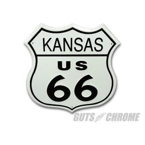 メタルサイン Route 66 Kansas｜gutschrome