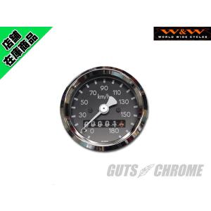 MMB 電気式スピードメーター 直径48mm ブラック GUTS CHROME（ガッツ クローム） MMB製 48mm機械式スピードメーター 2