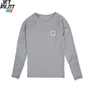 ジェットパイロット JETPILOT ペーサー L/S レディース ラッシュガード PACER LS LADIES RASHIE (グレー) S21515[WS]｜gutsoutdoorshop