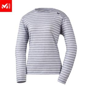 Millet 直輸入品激安 ミレー Wool Border T Shirt Ls W ss レディース 登山 Miv 長袖 吸汗速乾 ロンｔ ウールボーダーtシャツ ロングスリーブ