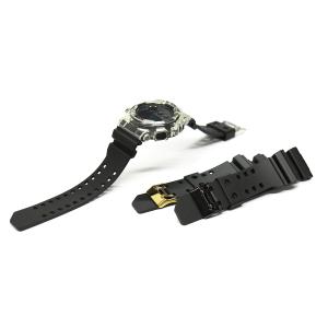 ジーショック Gショック GA-100 GA-110 GD-120 GA-300 etc 互換 ベルト ラバー マット ブラック gs-b10-mbk