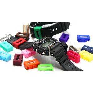 ジーショック Gショック カシオ スポーツ etc 互換 バックル幅 18mm 20mm 22mm ベルト ループ 遊環 シリコン ラバー gs-lp-si