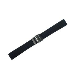 腕時計 ラバー ベルト 24mm 黒×黒 直カン MR02B...
