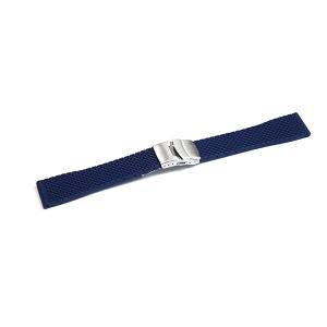 腕時計 ラバー ベルト 20mm 22mm 24mm ネイビー プッシュ式 Dバックル