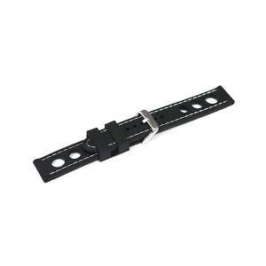 腕時計 ベルト 20mm 22mm 24mm ラバー 黒 ブラック ステッチ r001bk-bk