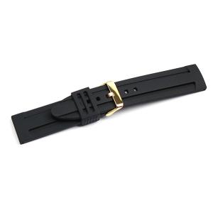 腕時計 ラバー ベルト 20mm 黒(ブラック) (Y1-2...