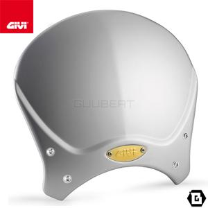 【5/28当店在庫品】GIVI 100AL RACE CAFE アルミニウム製スポーツスクリーン スモーク／MOTO GUZZI V9 ROAMER(16 - 22)他専用／ジビ｜guubeat-moto