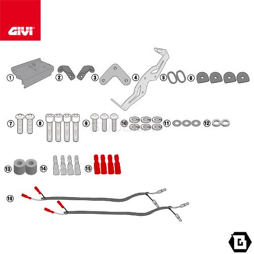 GIVI 1165KIT フィッティングキット TE1165サイドバッグホルダー用／HONDA CB...