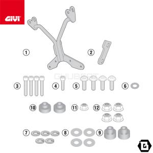 GIVI AL5115A フィッティングキット ユニバーサルスクリーン用／BMW R nineT (14-20)専用／ジビ｜guubeat-moto