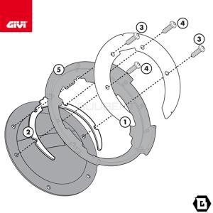 GIVI BF02 Tanklock用フランジ／APRILIA RS 660 (21-23) / APRILIA TUONO 660 (21 - 23) / TRIUMPH TIGER 900 (20 - 23)他専用／ジビ｜guubeat-moto