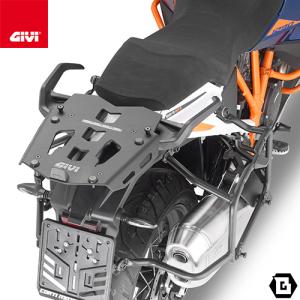 【5/18当店在庫品】GIVI SRA7713 アルミニウム製 リアラック リアキャリア／KTM 1290 SUPER ADVENTURE S (21 - 23)他専用｜guubeat-moto