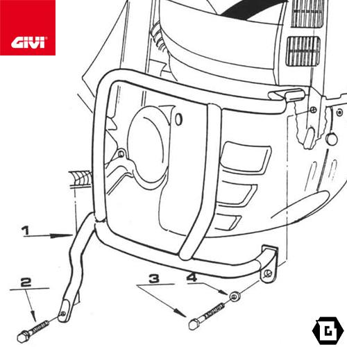 GIVI TN363 エンジンガード エンジンプロテクター クラッシュバー／HONDA XL 600...