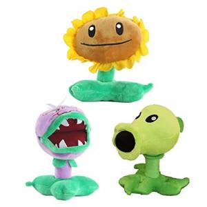 3ピース 植物VS ゾンビ プラントセット おもちゃ ピーシューター