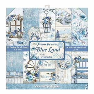 12インチ ペーパーパッド BLUE LAND スクラップブッキング コラージュ デコパージュ