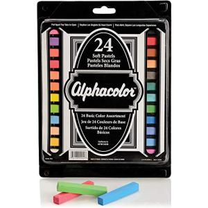 Quartet Alphacolor Soft Square Pastels  Multi-Colored  24 Pastels per Se