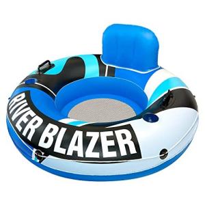 サンライトスポーツリバーラフトインフレータブル53インチ水柱で湖と川の上でくつろぐ屋外チューブスポーツ楽しいレクリエーション用2つのグリップハン