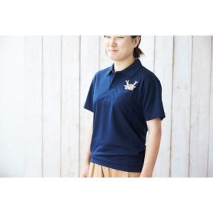 ポケットから、ひょっこりふっかちゃんポロシャツ　ネイビー