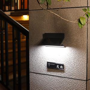 GWSOLAR ソーラー表札灯 門柱灯 【アルミダイキャスト合金 オフブラック色】Smart Lighting制御で夜間ずっと点灯　全灯100lm 型番：GW-AL111-B