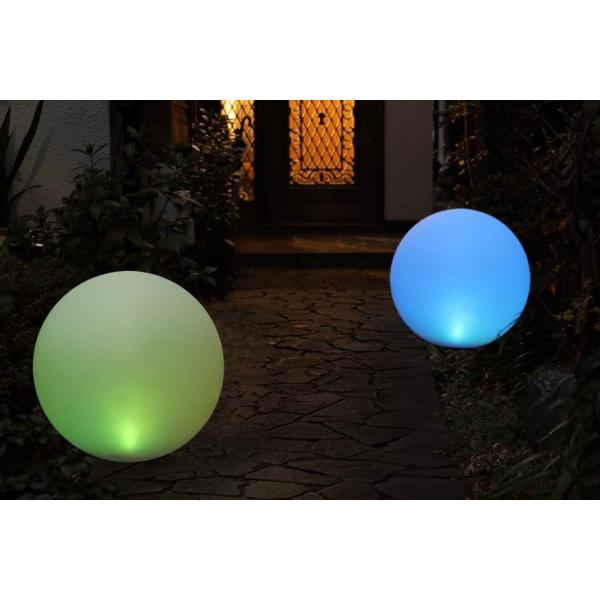 ソーラーボールライト 翌朝まで点灯!!明るさ100ルーメン Smart Lighting】リモコンで...