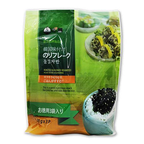 韓国味付けのりフレーク　3袋（1袋80g）　コストコ　Costoco　ご飯のお供　トッピング　海苔　...