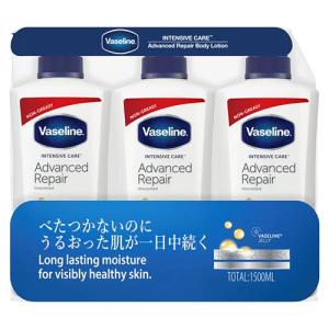 ヴァセリン　アドバンスドリペア　ボディローション　3本セット　(500ml×3本)　コストコ　Costoco　ワセリン　ローション　ミルク