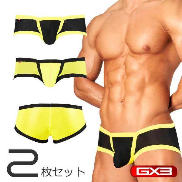 2枚パンツセット GX3/ジーバイスリー AIRSKIN ブラック ローライズボクサーパンツ