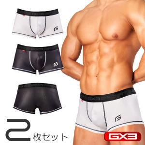 2枚パンツセット GX3/ジーバイスリー GLOSS SPORTS モノトーン ミディアムボクサーパンツ｜gx3