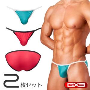 2枚パンツセット GX3/ジーバイスリー GLOSS TOUCH COLOR マイクロビキニ#NP15｜GX3