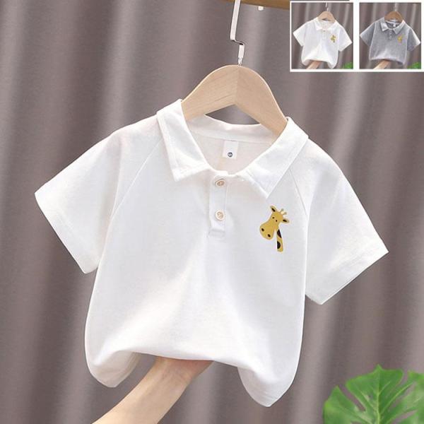 キッズ　ポロシャツ　poloシャツ　子供Tシャツ 男の子　春夏　半袖　シャツ　ス　インナー　カジュア...