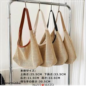 カゴバッグ ハンドバッグ 手持ちバッグ 手提げ...の詳細画像2