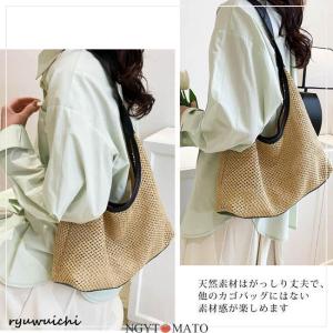 カゴバッグ ハンドバッグ 手持ちバッグ 手提げ...の詳細画像4