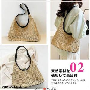 カゴバッグ ハンドバッグ 手持ちバッグ 手提げ...の詳細画像5