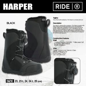 スノーボード ブーツ RIDE ライド HARPER BOA ボア 2024.モデル レディス