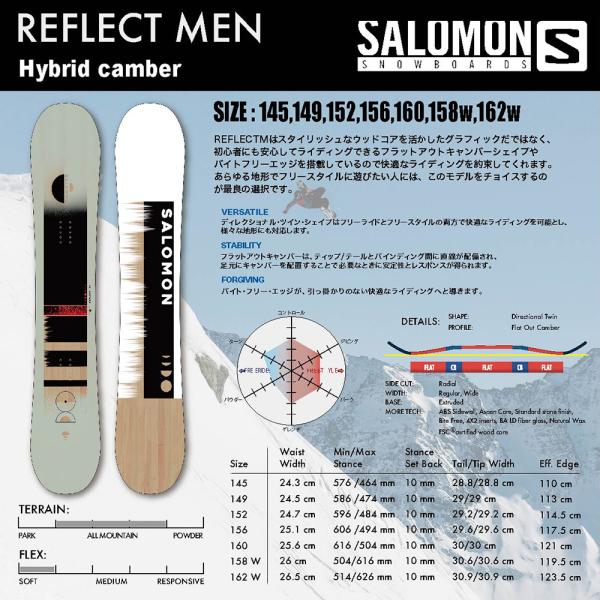 スノーボード SALOMON サロモン REFLECT MEM 2024. ツイン ハイブリッド キ...