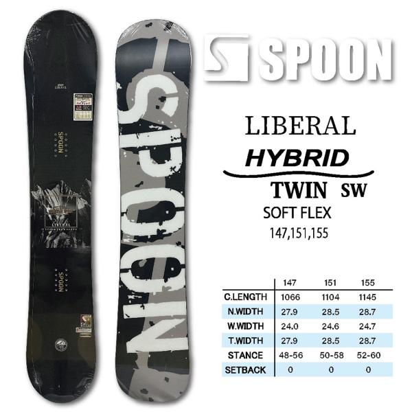 スノーボード スノボー 板 SPOON LIBERAL 2025 モデル メンズ ハイブリット キャ...