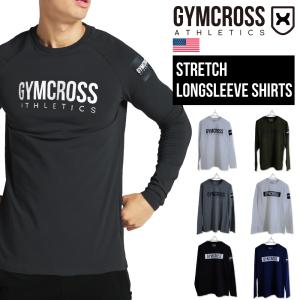 GYMCROSS (ジムクロス)トレーニング フィットネスウェア プリント長袖Tシャツ ラグランスリーブ【メンズ】gc-ss2｜gymcross7x