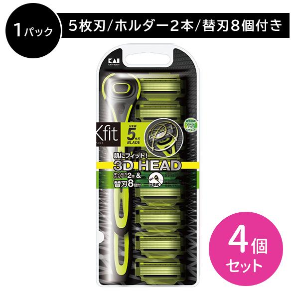 【4個セット】Xfit 敏感肌用 バリューパック 替刃8個入 剃刀 ムダ毛 T字型 5枚刃 3Dヘッ...