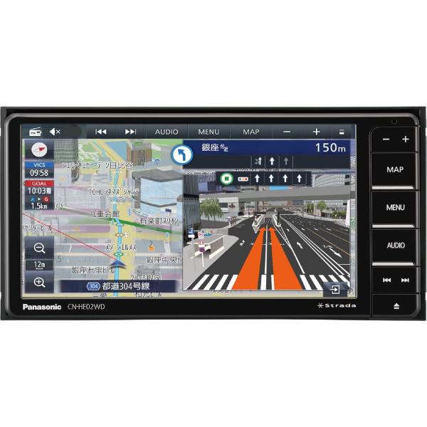 パナソニック CN-HE02WD ストラーダ 7V型 SDメモリナビ フルセグ地上デジタルTV/CD...