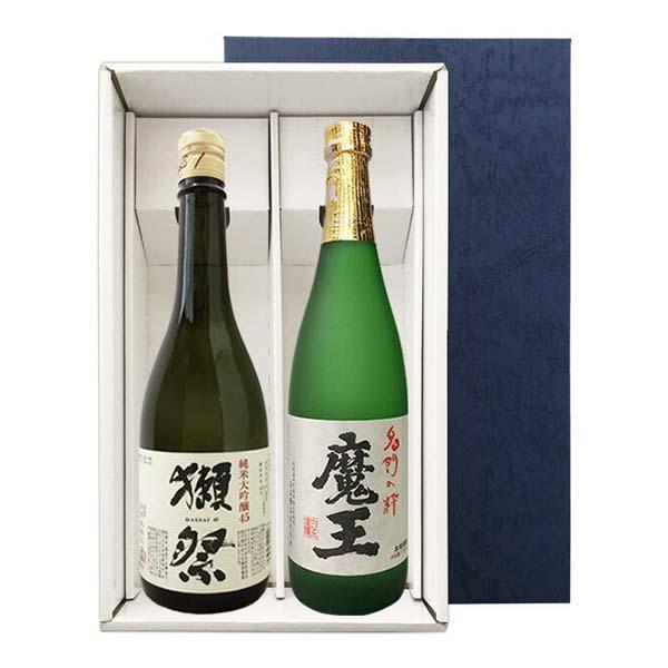 獺祭45　純米大吟醸　720ml・魔王 25度 720ml2点セット〔ギフト箱K付〕（だっさい）【□...