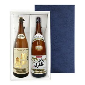 朝日鷹　特撰本醸造・八海山〔特別本醸造〕（1800ml×2）〔ギフト箱E付〕クール代込【選冷2】【□】｜gyoumu-net-osake