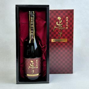 【2025年11月製】正雪　純米大吟醸　PREMIUM　袋吊雫酒斗瓶取 720ml〔化粧箱付〕【□】【常温便限定】【送料無料】