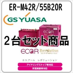 M42R  2台セット ER-M42R 55B20R GS YUASAバッテリー 法人限定商品 送料無料